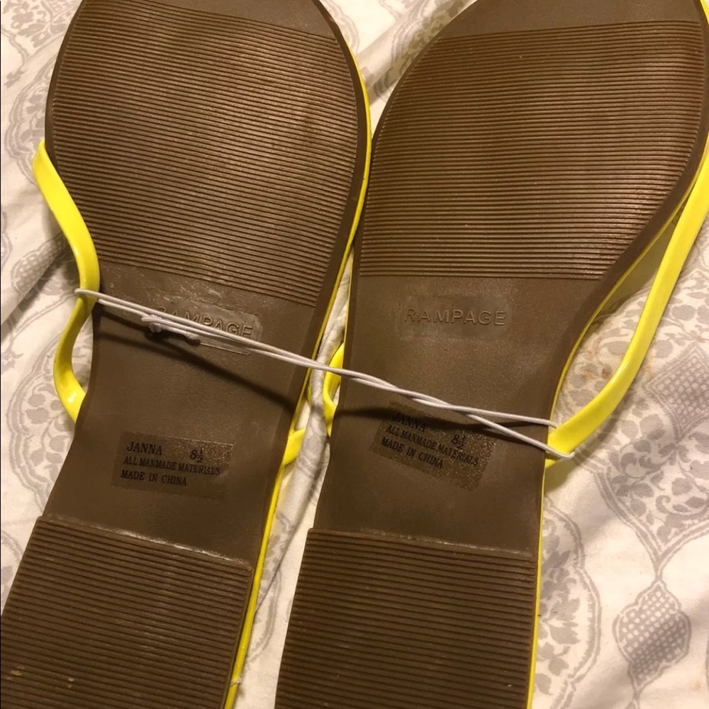 Yellow Rampage Flip Flops - Picture 2 of 2